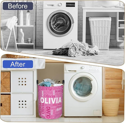 Custom Name Laundry Hamper, Personalized Laundry Basket - Image 7