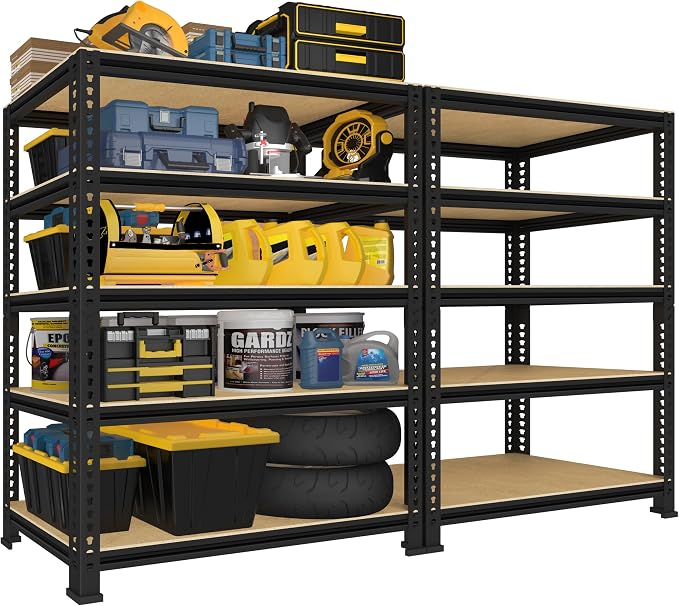 PrimeZone Heavy Duty Garage Storage Shelves, 31.5" W x 16" D x 63" H Adjustable by PrimeZone