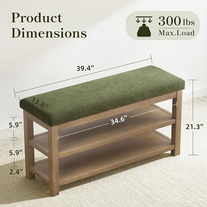 Zihanhome 2 Tier Shoe Rack Bench - Image 2