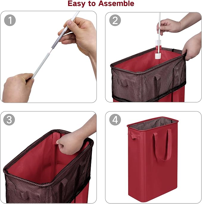 efluky Slim Laundry Basket, Narrow Laundry Hamper - Image 6