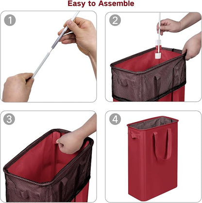 efluky Slim Laundry Basket, Narrow Laundry Hamper - Image 6