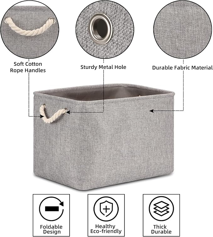 Bidtakay Grey Baskets Shelf Baskets - Image 5