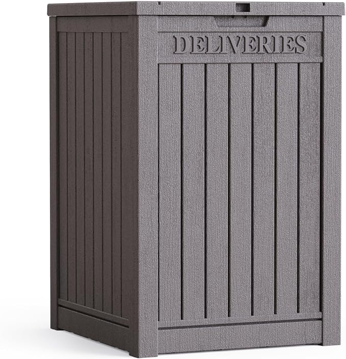 55 Gallon Resin Deck Box, Waterproof Outdoor Storage Box by Unknown
