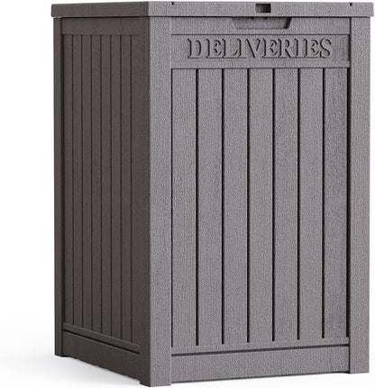 55 Gallon Resin Deck Box, Waterproof Outdoor Storage Box by Unknown