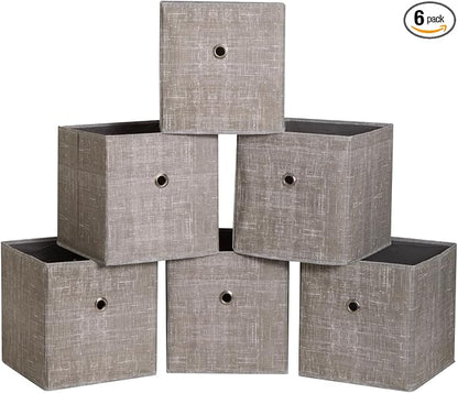 Foldable Storage Cubes Bins, 11 Inch Cloth Storage Cube Fabric Storage Box by NieEnjoy