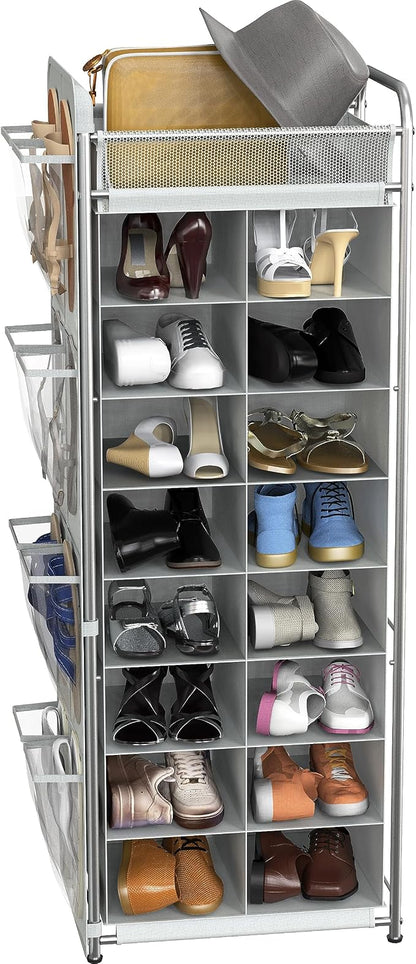 Simple Houseware 16 Cube Shoe Stand Tower Rack 8 Tier - Image 7