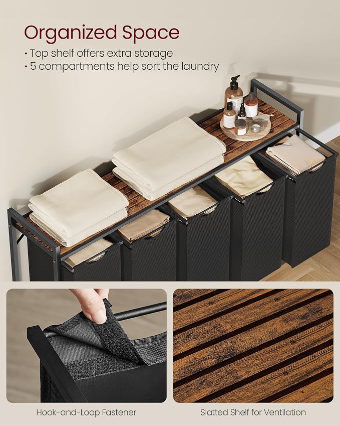 VASAGLE Laundry Hamper, Laundry Basket, Laundry Sorter - Image 3