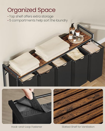 VASAGLE Laundry Hamper, Laundry Basket, Laundry Sorter - Image 3