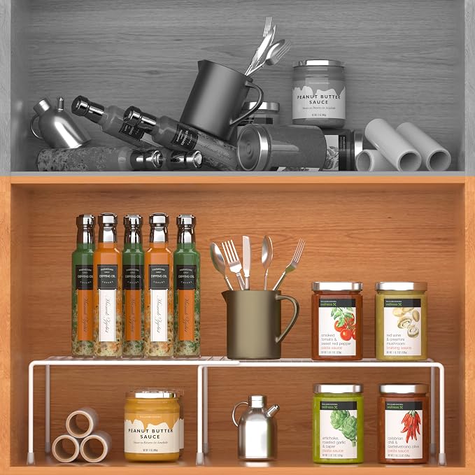 Redrubbit Cabinet Storage Shelf Rack, Expandable Metal Rustproof Kitchen - Image 8