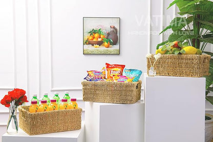 Large Natural Wicker Basket Rectangular - Image 8