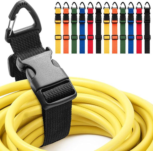 12 Pack 17 Inch Adjustable Extension Cord Holder Organizer by Wowangce