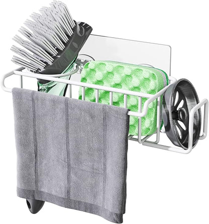 HapiRm Sponge Holder for Kitchen Sink, No Drill Kitchen Sink Caddy Organizer by HapiRm