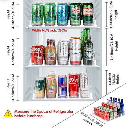 Drink Dispenser for Refrigerator, Self-Pushing Soda Can Organizer for Fridge - Image 3