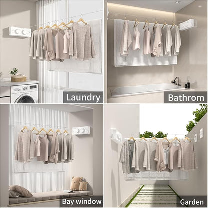 JOOM Retractable Clothesline Heavy Duty Clothes Drying Laundry Line Wall - Image 5