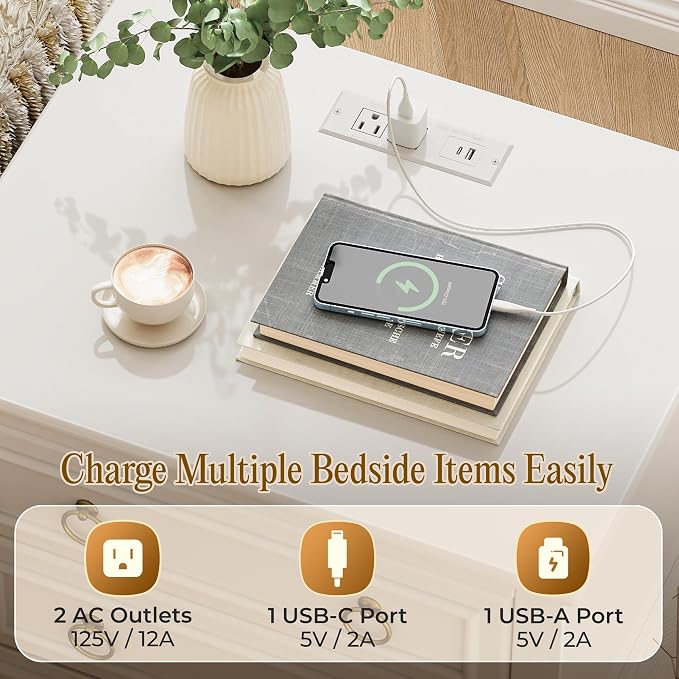 Huuger 27.6 Inch Tall Nightstand - Image 4