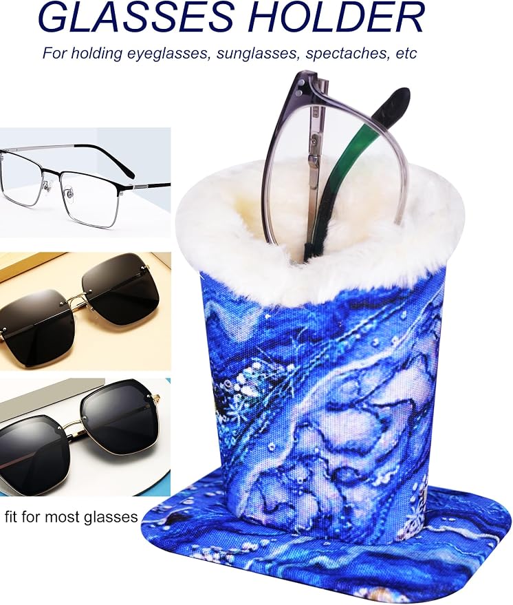 Baitaihem Eyeglasses Holder for Nightstand Soft Plush Lined Sunglasses Holder - Image 4