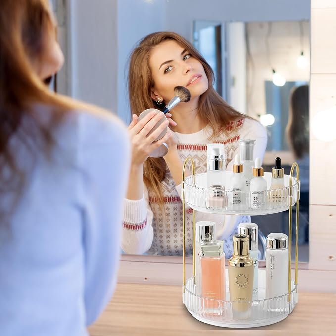 Rotating Makeup Organizer for Vanity, Skincare Make Up Storage Perfume - Image 5