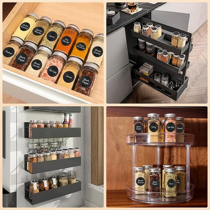 24Pcs Spice Jars with Label, 4oz Empty Square Seasoning Containers, Spice Jars - Image 6