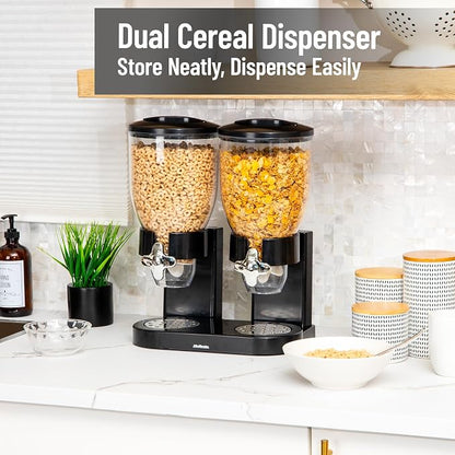 Mind Reader Double Dry Food Dispenser, 2 x 3.5L Countertop Containers - Image 2