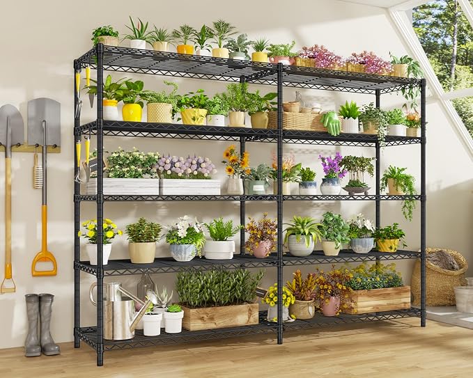 PrimeZone 5 Tier 72" W x 16''D x 76''H Metal Storage Wire Shelves - Image 9