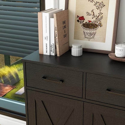 Panana Sideboard 2 Drawers 2 Doors Entryway Storage Cabinet Living Room - Image 5