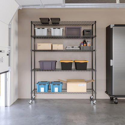 Seville Classics UltraDurable Heavy Duty NSF Solid Steel Wire Rack Storage Unit - Image 8