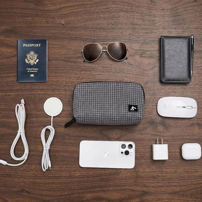 simtoper Small Electronics Organizer Travel Case – Slim Travel Cable Pouch - Image 4