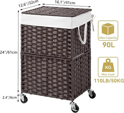 Chrislley 90L Slim Laundry Hamper - Image 6