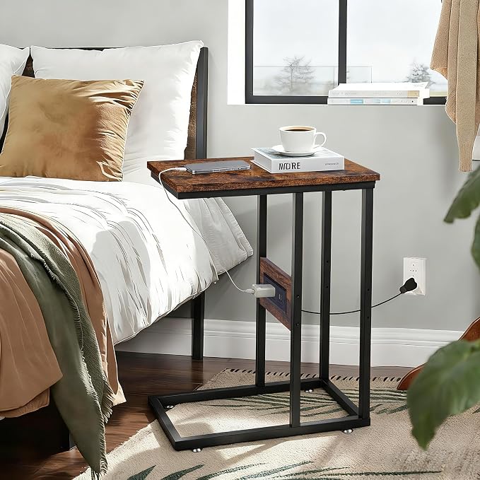 VECELO C Shaped End Side Table - Image 5
