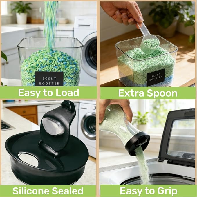 3+2 Pack Laundry Pods Containers & Dryer Sheet Holder & Laundry Detergent - Image 4