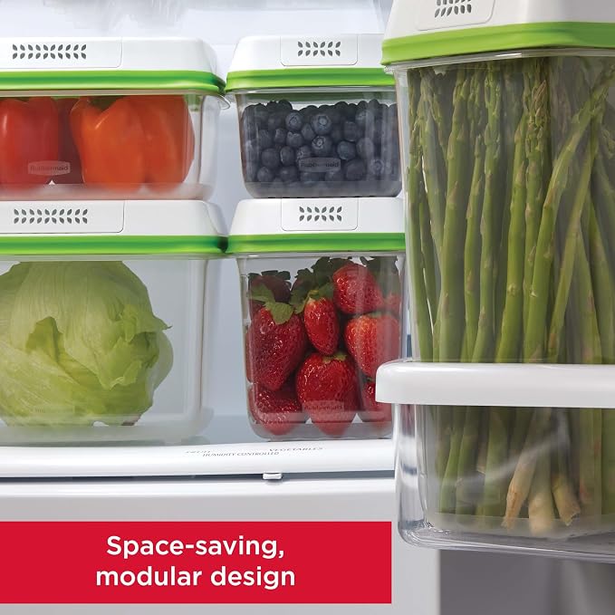 Rubbermaid FreshWorks Produce Saver, Medium and Large Storage Containers - Image 3