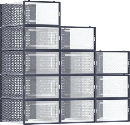 SONGMICS Shoe Boxes, Stackable Clear Plastic Boxes by SONGMICSbySONGMICSHOME
