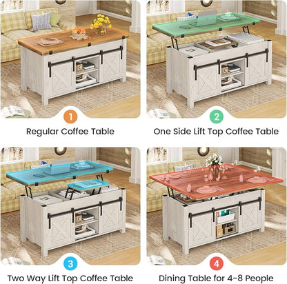 SEDETA Lift Top Coffee Table, 4 in 1 Multi-Function Convertible Coffee Tables - Image 6