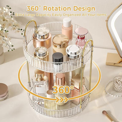 Oifecsie 360° Rotating Makeup Organizer, Large Capacity SkinCare Organizer - Image 3