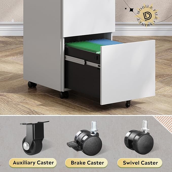 DEVAISE 2-Drawer Rolling File Cabinet - Image 7