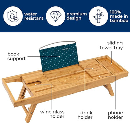 SereneLife 2 in 1 Bed and Bath Tray - Image 5