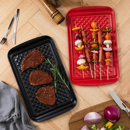 LEHAHA Grilling Prep and Serve Trays, BBQ Serving Platter, Melamine Serving - Image 3