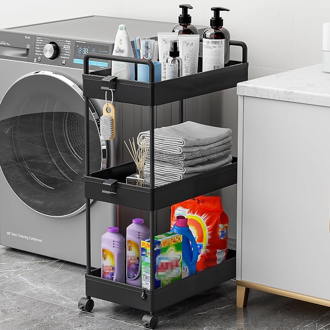 Ronlap 3 Tier Slim Rolling Storage Cart - Image 4