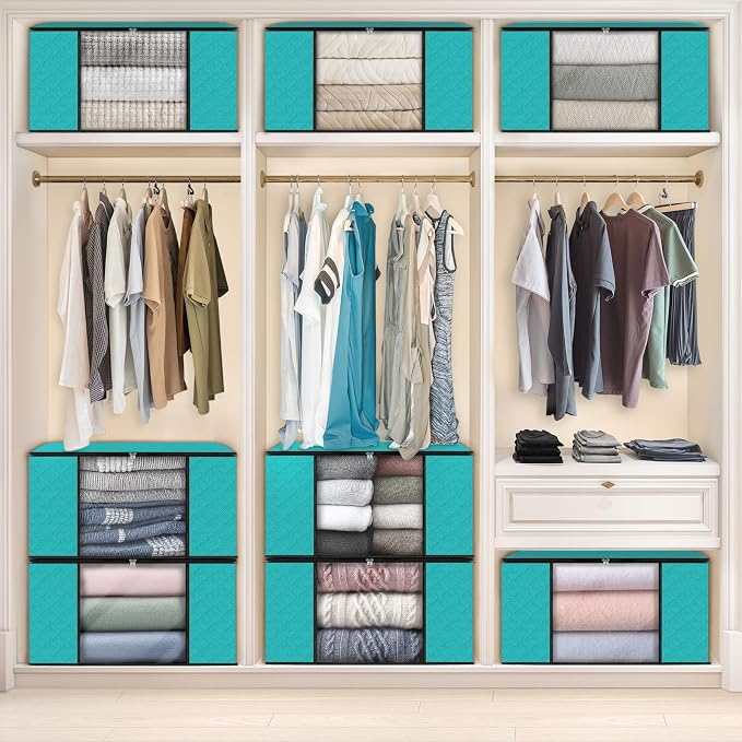 Fab totes Storage Bags, Clothes Blanket Storage Bins Foldable Closet Organizers - Image 6