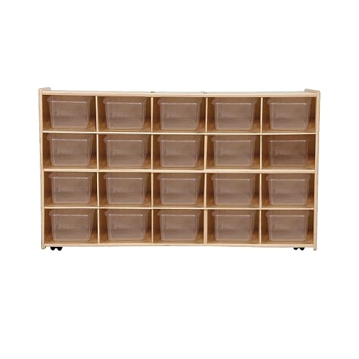 Contender C14501F-C5 20 Tray Storage w/Translucent Trays, Assembled w/Casters - Image 2