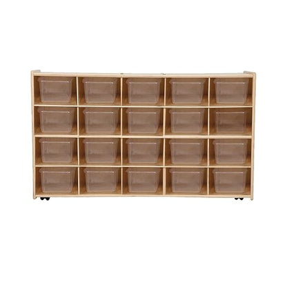 Contender C14501F-C5 20 Tray Storage w/Translucent Trays, Assembled w/Casters - Image 2