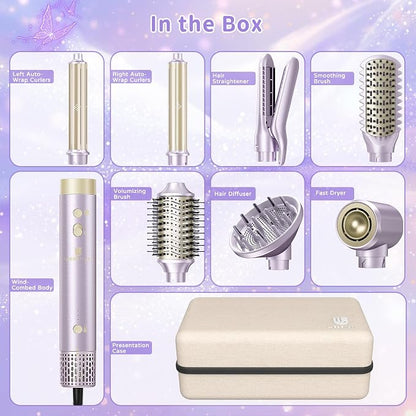 Hair Dryer Brush 8-in-1 Dual Voltage Hot Air Styler – Fast-Drying 110, 000 RPM - Image 9