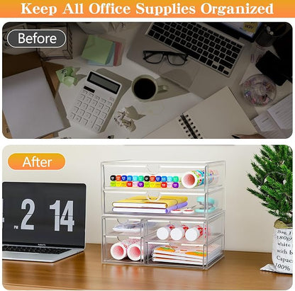 Acrylic Organizer with 6 Drawers, Bathroom Counter Organizer, Makeup Desk - Image 6