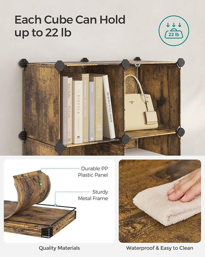 SONGMICS 6 Cube Storage Organizer, Modular Bookshelf, DIY Closet Organizers and - Image 4