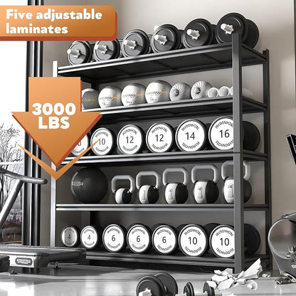 48.2" W Garage Shelving 3000LBS Storage Shelf Heavy Duty Garage Storage Shelves - Image 4