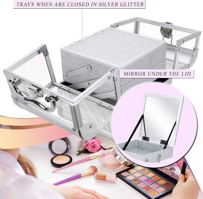 Ver Beauty Makeup Box Cosmetic Train Case - Image 6