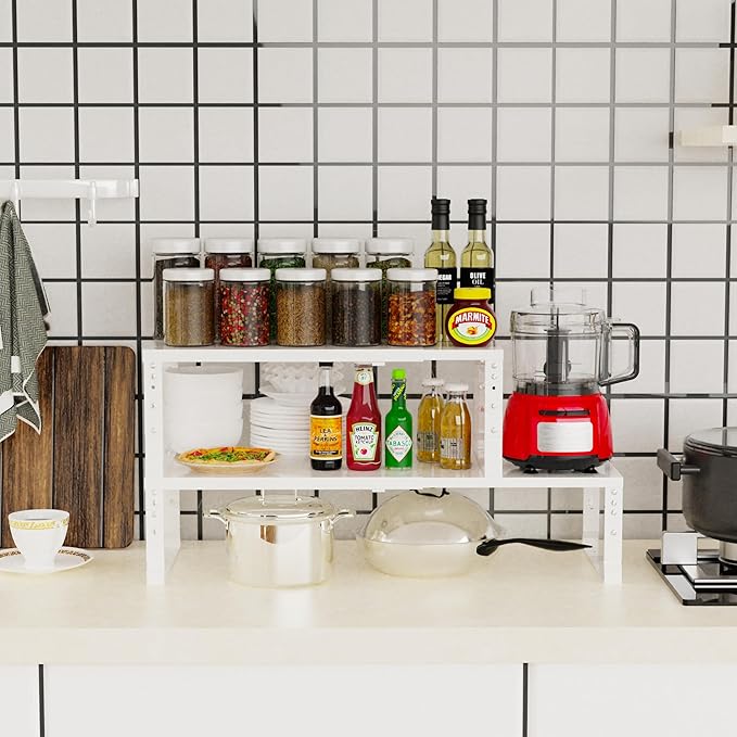 Expandable Stackable Spice Rack Organizer - Image 3