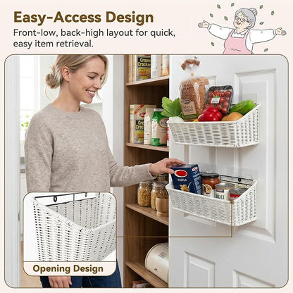 GRANNY SAYS Wicker Hanging Basket, 2 Pack Storage Baskets - Image 3
