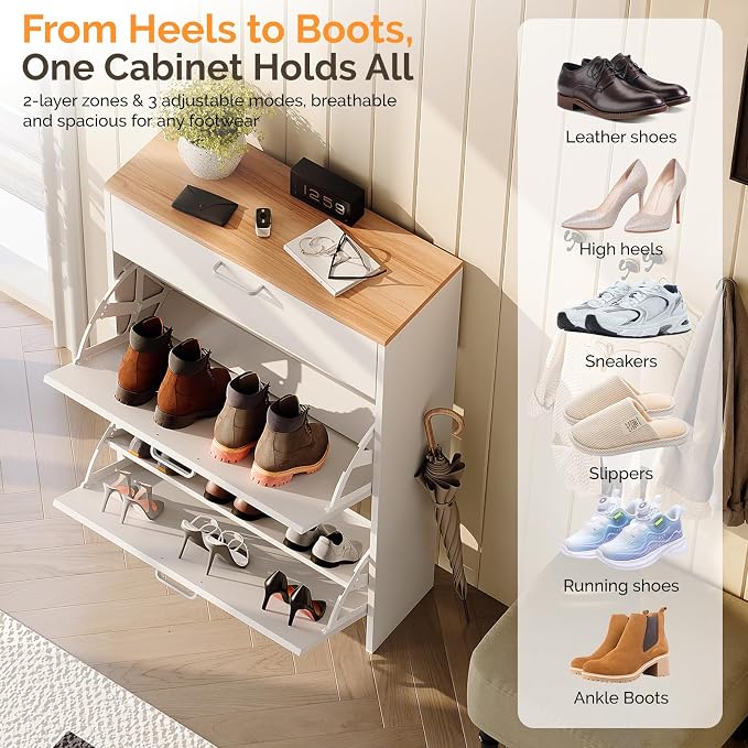 VINGLI Shoe Cabinet Storage for Entryway Ultra Slim - Image 7