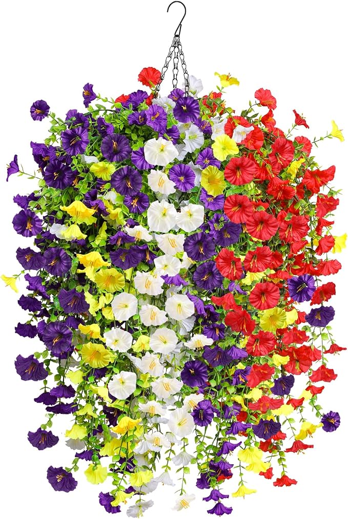 INQCMY Artificial Flowers for Outdoor Spring Summer Decoration Faux Silk by INQCMYPlantRack